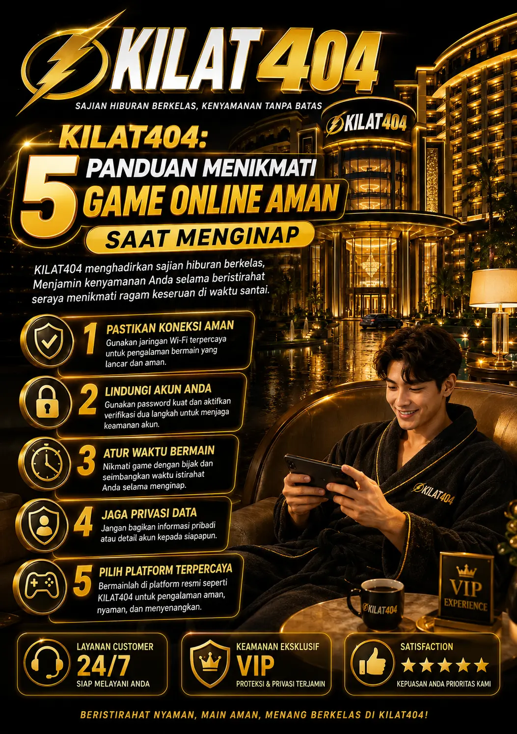 KILAT404: 5 Panduan Menikmati Game Online Aman Saat Menginap